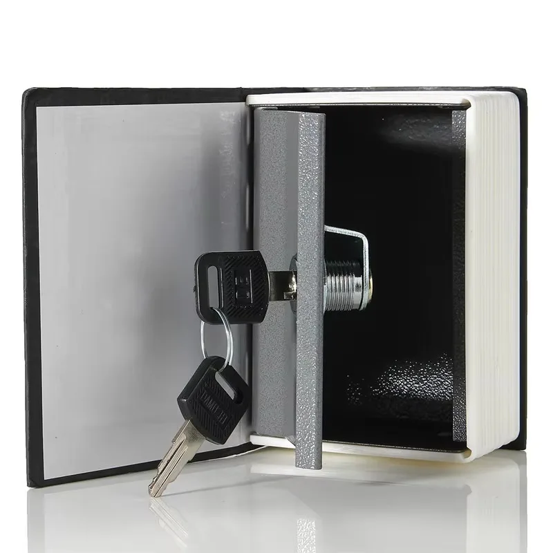 Secret Book Safe with Key Lock - Discreet Household Cash Storage Box Jewelry Money Safety Collection Case Secure Locker
