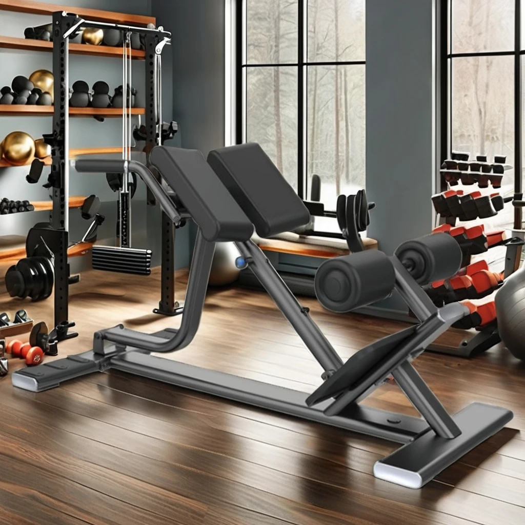 

China Manufacturer's Custom Double Bar Roman Chair Home Use Multifunctional Muscle Training Waist Back Support Metal Bench Rack