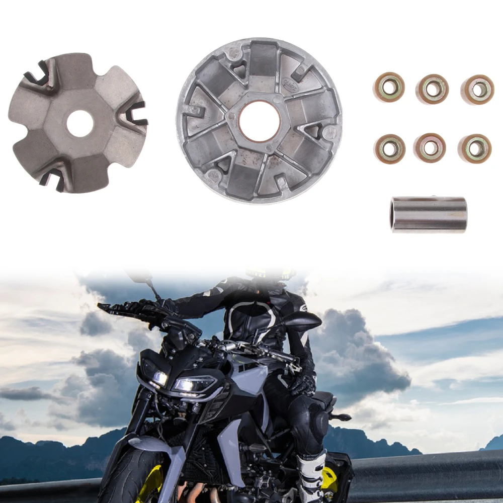 Variator Front Clutch Weights Set for GY6 QMB139 50cc Scooters ATV Dirt Bikes 49cc 50cc Variator Belt Drive Set Assembly 1P39QMB