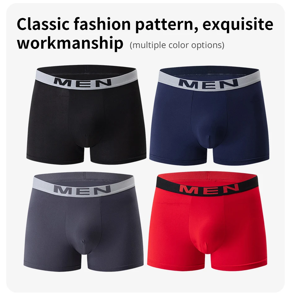 4/10 Stück Modische Bedruckte Mehrfarbige Kombinations-Unterwäsche-Shorts für Männer Jugendliche Lässige Sport-Unterwäsche Boxershorts für Zuhause – Detail 6