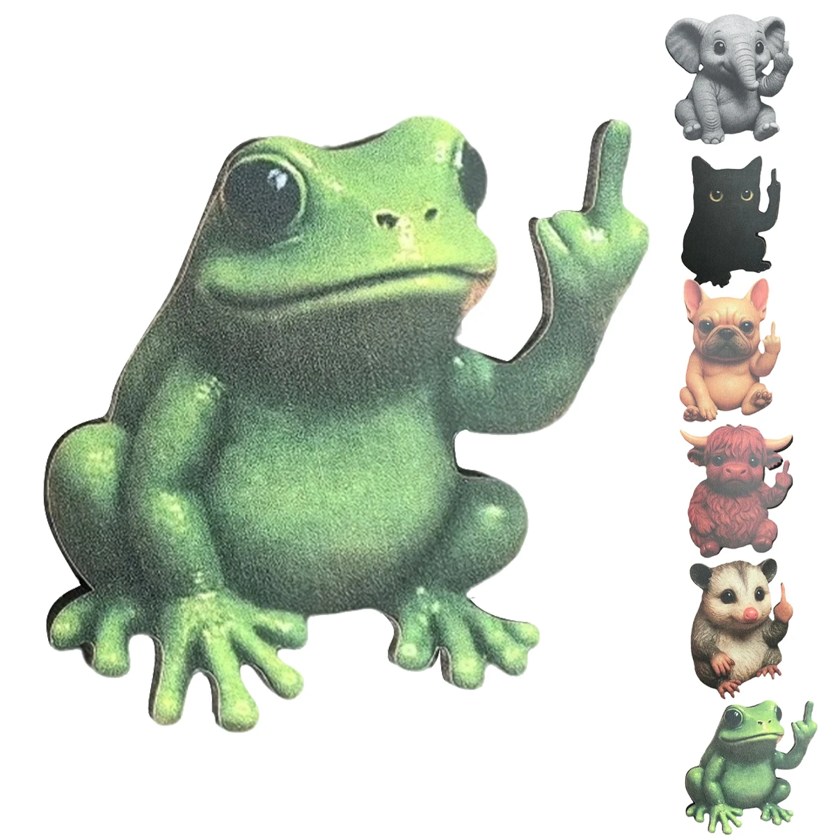 

2D Funny Animal Vertical Middle Finger Flat Wooden Home Wall Decor To Give As A Gift To Friends and Boyfriends Decoration Craft