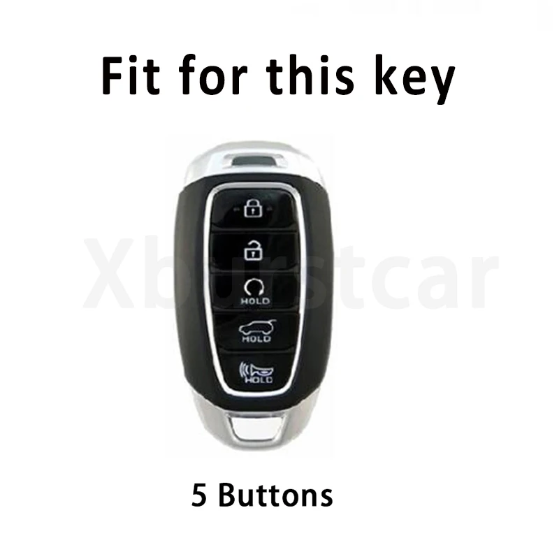 For Hyundai Solaris Sonata Palisade Kona Creta I20 I30 Grandeur Accent Atos IX35 IX25 Elantra 5Buttons Car Key Case Holder Cover