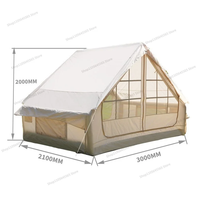 For 6.3 ㎡ Campsite Inflatable Tent Outdoor Camping Rainproof Family Camping 3-4 Person Roof Tent Camping Home