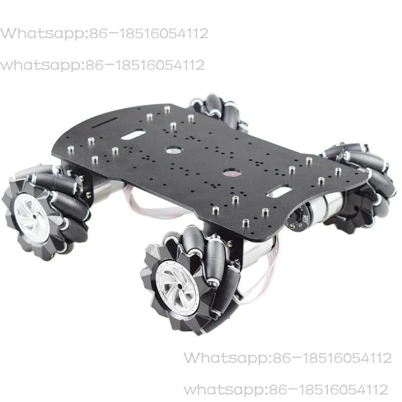 15KG Load Metal Omni Mecanum Wheel Robot Car Chassis Kit with 4pcs Encoder Motor