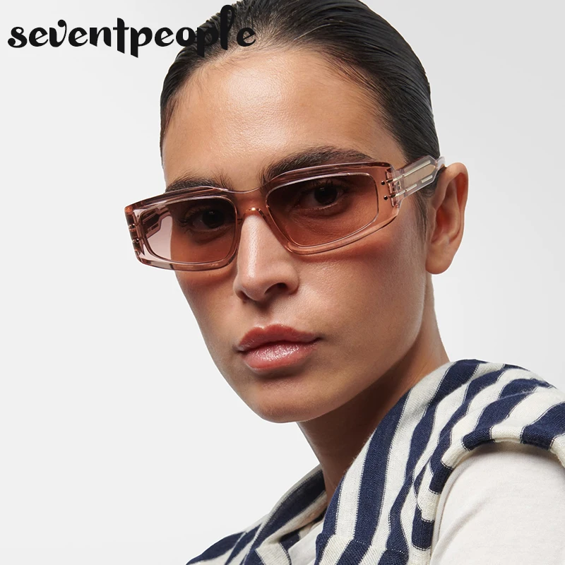 New In Rectangle Sunglasses Women 2024 Luxury Brand Design Fashion Rectangular Sun Glasses For Female Vintage Small Frame Shades