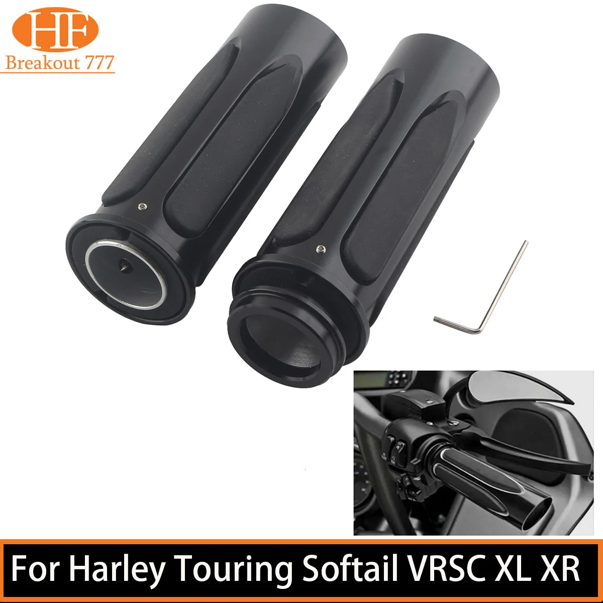 Motorcycle Accessories Grips Handlebar Hand Grips For Harley TSoftail Road Street Electra Glide  1 Pair