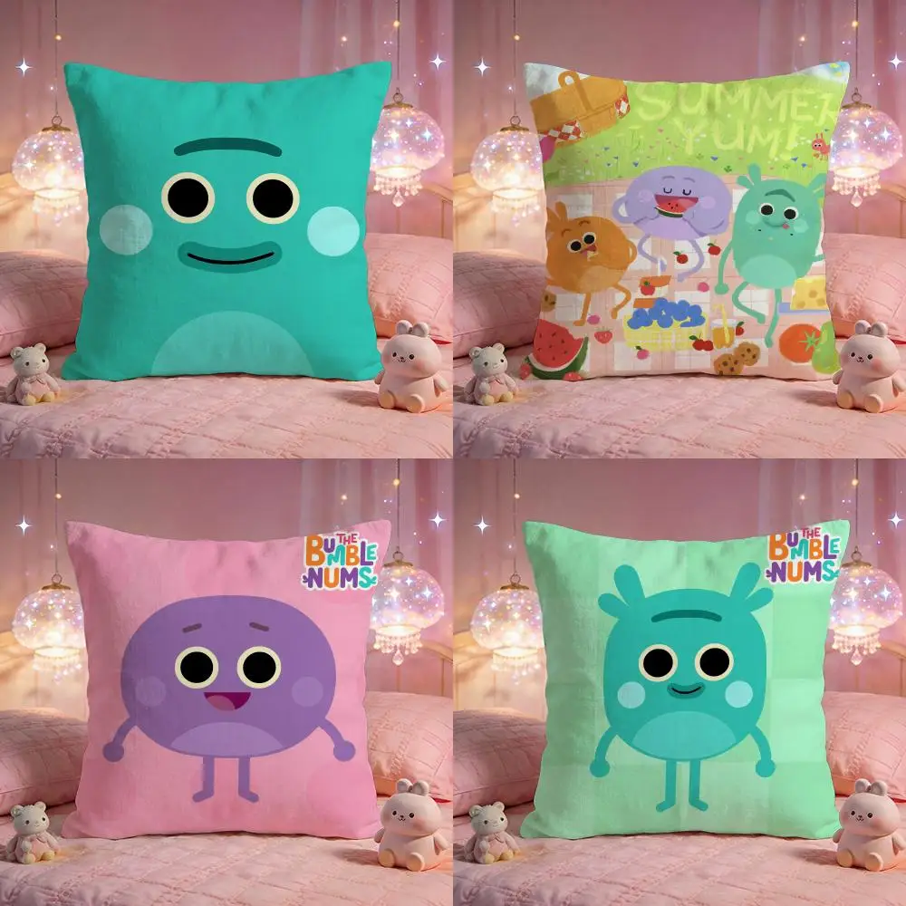 The Bumble Nums Cushion Cover Premium Comfort Reversible Pillow Cove -Two in One Design for Any Room & Car Interior