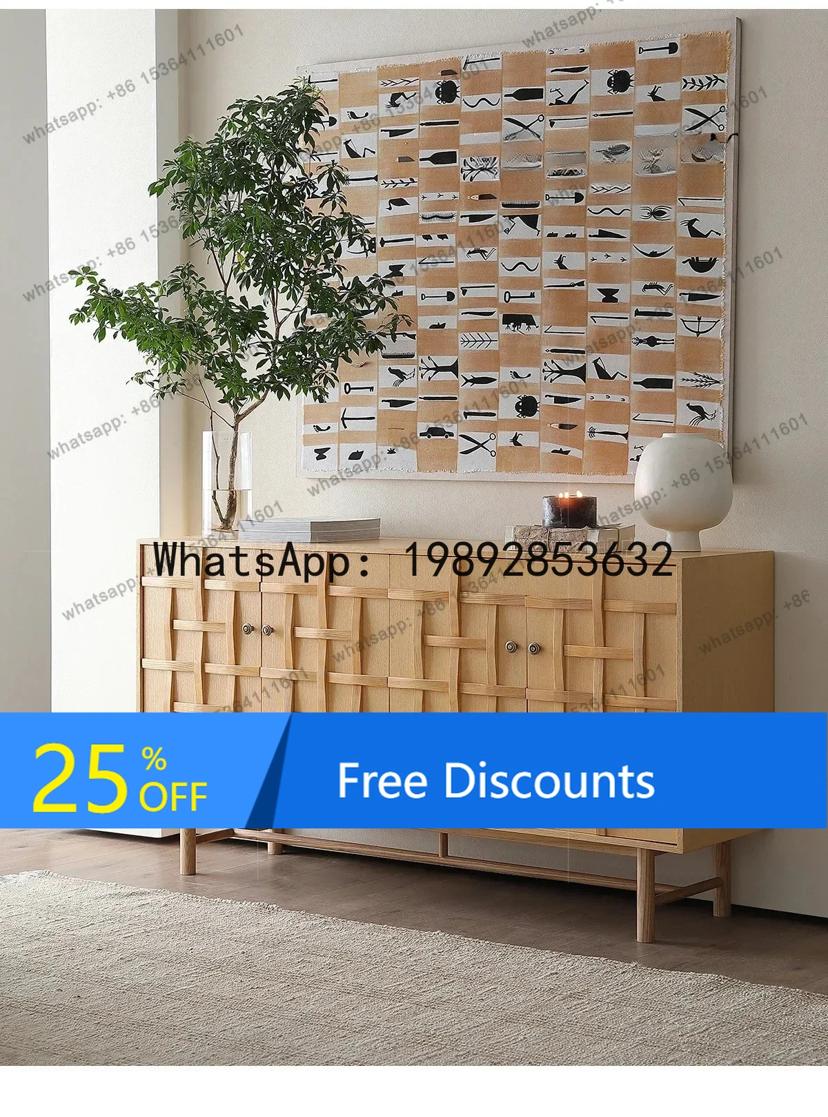 

Side cabinet retro storage against the wall integrated fashion living room dining room fashion simple home fashion