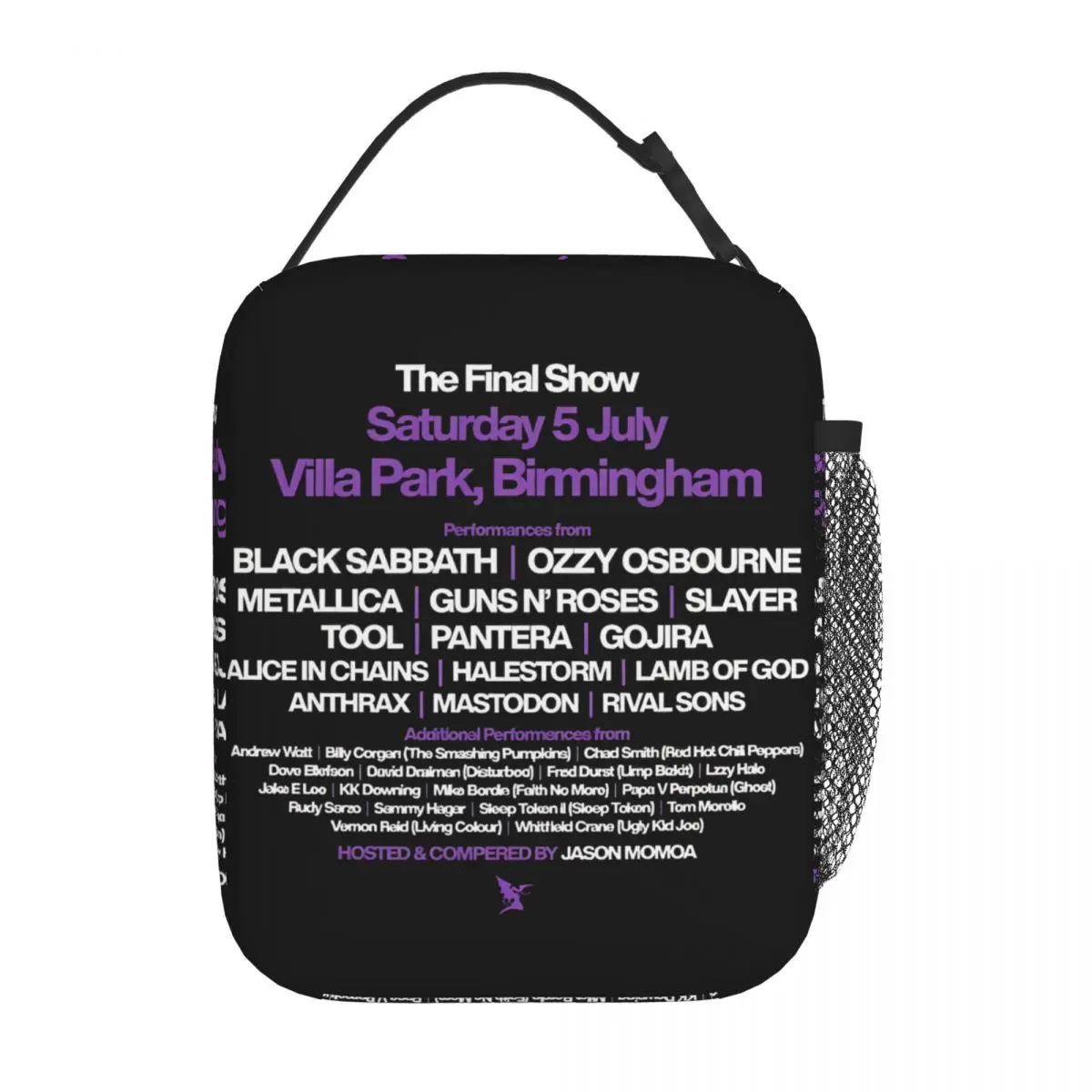

Black Sabbath Back The Beginning Tour 2025 Insulated Lunch Bag For Outdoor Food Storage Bag Portable Cooler Thermal Lunch Boxes