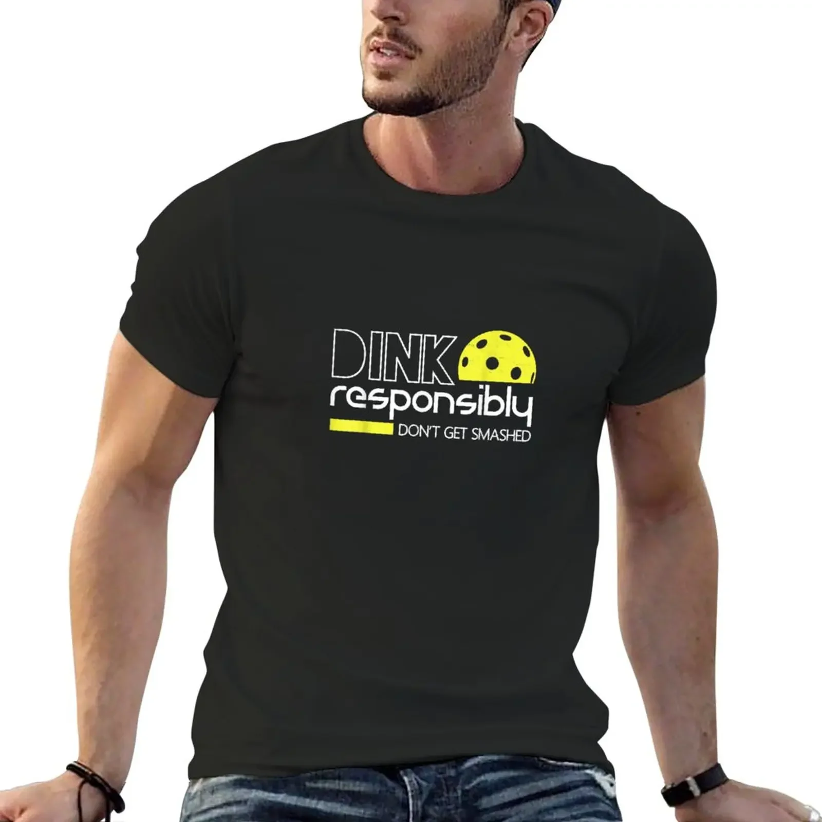 New Dink Responsibly Don't Get Smashed T-Shirt cute tops anime mens vintage t shirts