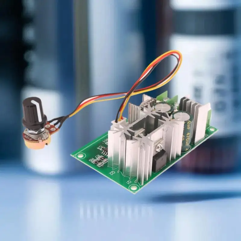 High Power 20A PWM Motor Speed Controller Set, DC10-60V Current Regulator for Speed Control on 12V 24V 36V 48V DC Motors