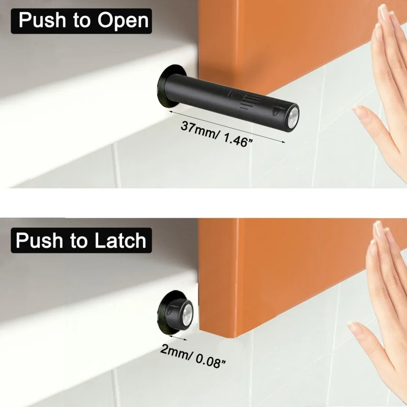 5/10Pcs Cabinet Door Hidden Bouncer Built-in Spring for Wardrobe Drawer Free Pull Hand Push Door Opener Rotating Adjustment3-5mm