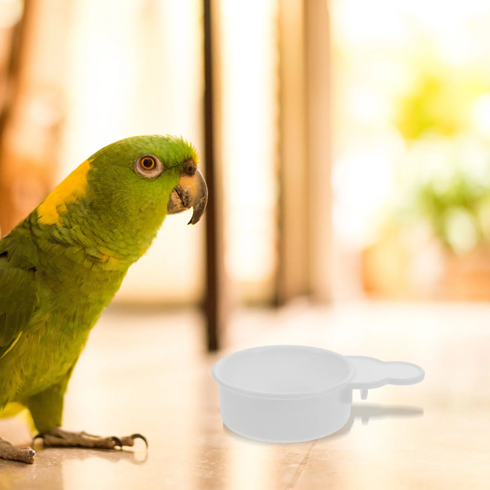 

2Pcs Bird Feeder Cage Accessories Parrot Food Bowl Safe Material for Budgie Cockatiel Small Birds Feeding Water Holder