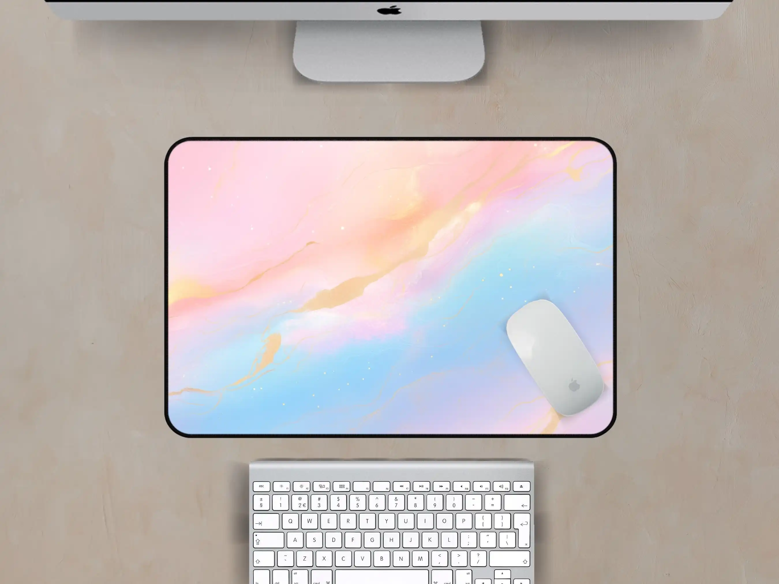 Gouden en zachte marmeren muismat, roze en blauwe placemats, esthetische marmeren placemats zijn de perfecte cadeaus voor vrienden.