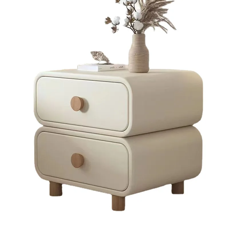 

Bedside Cabinet Bedroom Home Cream Wind Home Minimalist Network Red Light Luxury Small Bedside Storage Locker Package