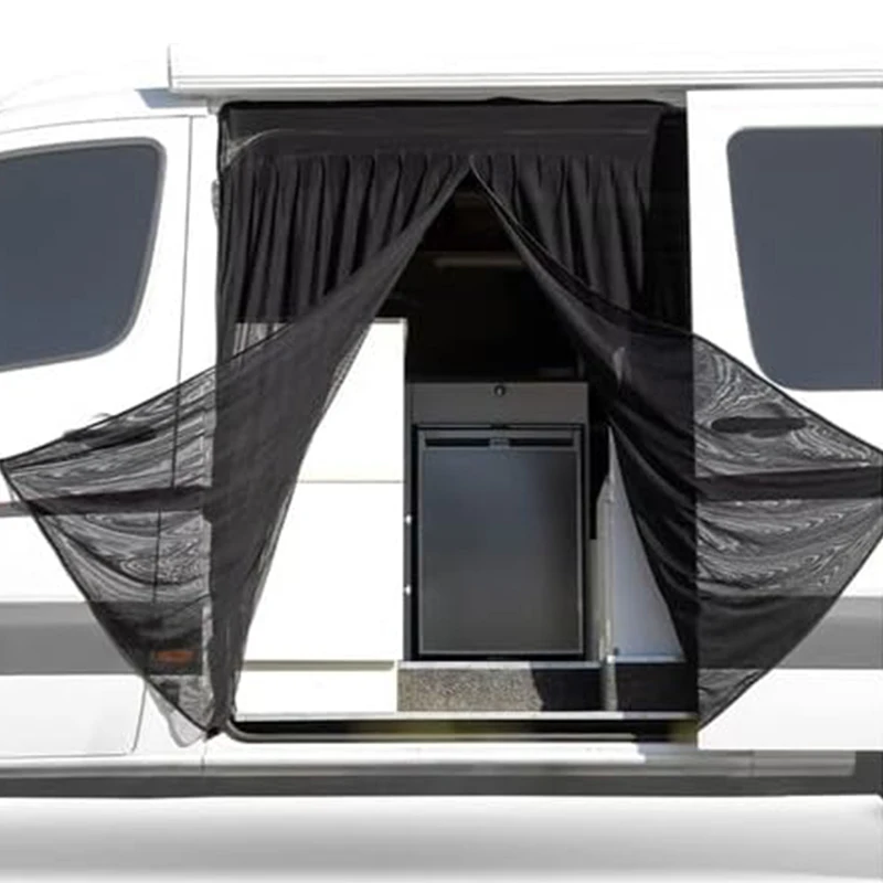 Für Mercedes Sprinter Ford Transit High Roof RAM Promaster Seitentür Fliegengitter Moskitonetz mit Mittelmagnetverschluss