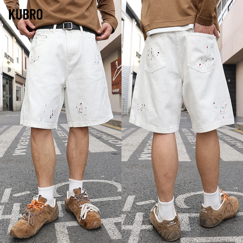 

2026 Summer Ins Shorts Men Loose Vintage Denim Basic Simple White Jeans Hot Sale High Waist Leisure Streetwear Loose Short Jeans
