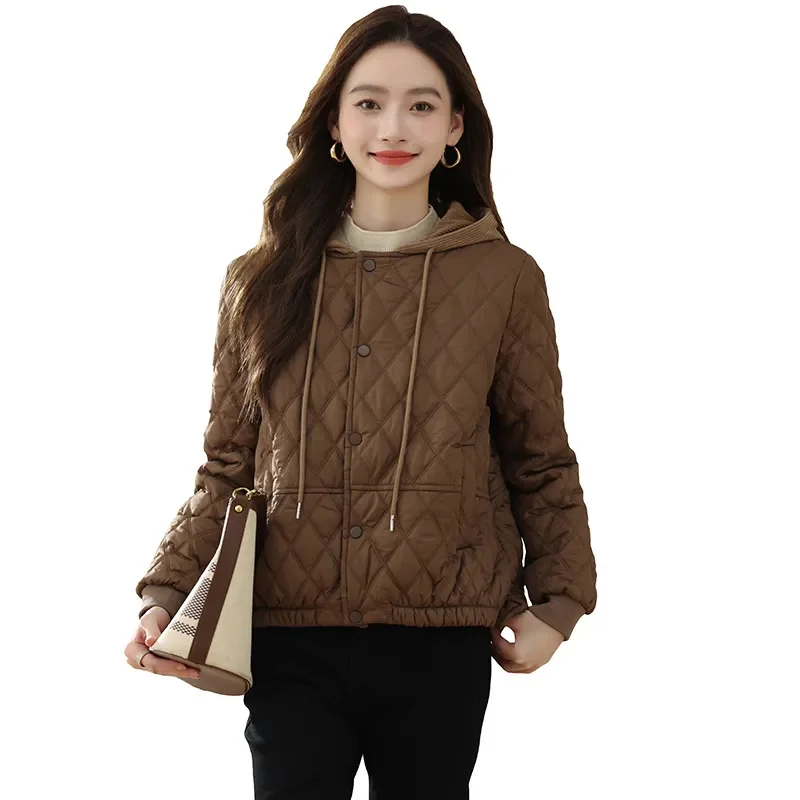 

Осенне-зимняя короткая легкая хлопковая куртка, женское зимнее пальто, теплые пуховые хлопковые парки, женские модные пальто с капюшоном