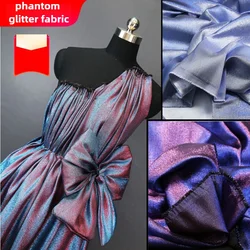 Mermaid Gradient Phantom Fabric Glitter By The Meter for Upholstery Skirts DIY Sewing Fashion Designer Cloth Breathable Textured