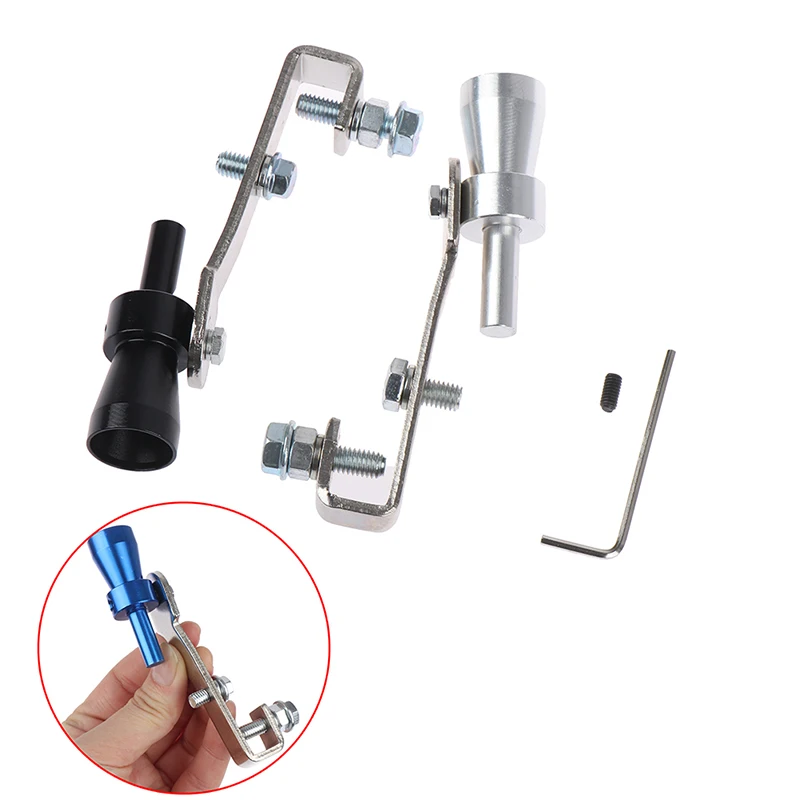 1 peça feita de alumínio leve tamanho do carro s 18mm turbo som apito silenciador tubo de escape válvula de sopro automático