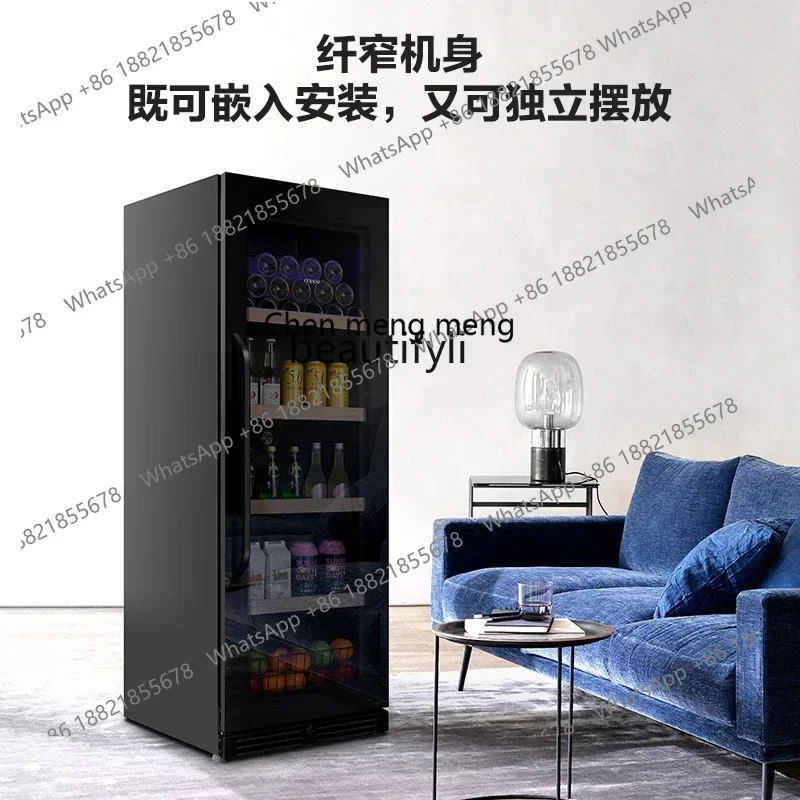 Z189   Embedded ice bar Household living room Constant temperature wine cabinet Tea and beverage preservation micro-refrigerator