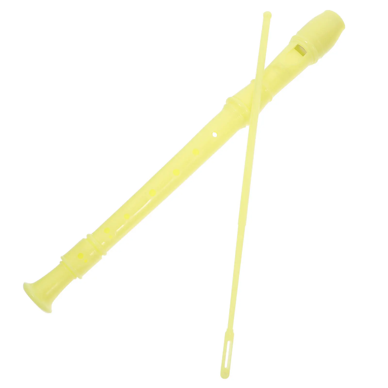 

High Pitch Recorder 8 Hole Soprano Flute Yellow With Cleaning Rod For Kids Adults Beginners Music Education Instrument