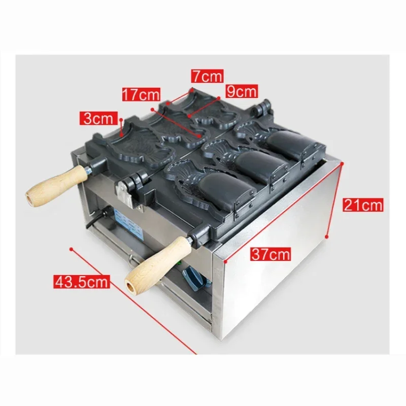 Special Snack Biscuits Machine DS-1103B/DS-1103BR Sea Bream Machine 220V Electric Heating Gas Ice Cream Pancake Machine