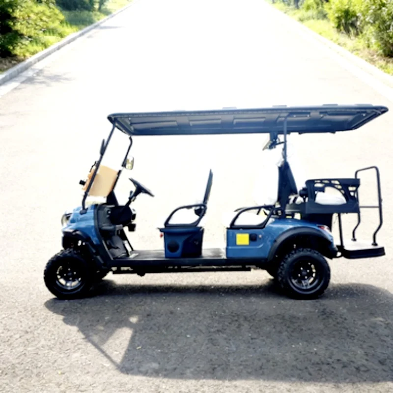 

Off-Road Lifted Electric Adult Vehicle Car Utility Hunting Electric Golf Cart Seater Leather With Headrest LED Shooting Light