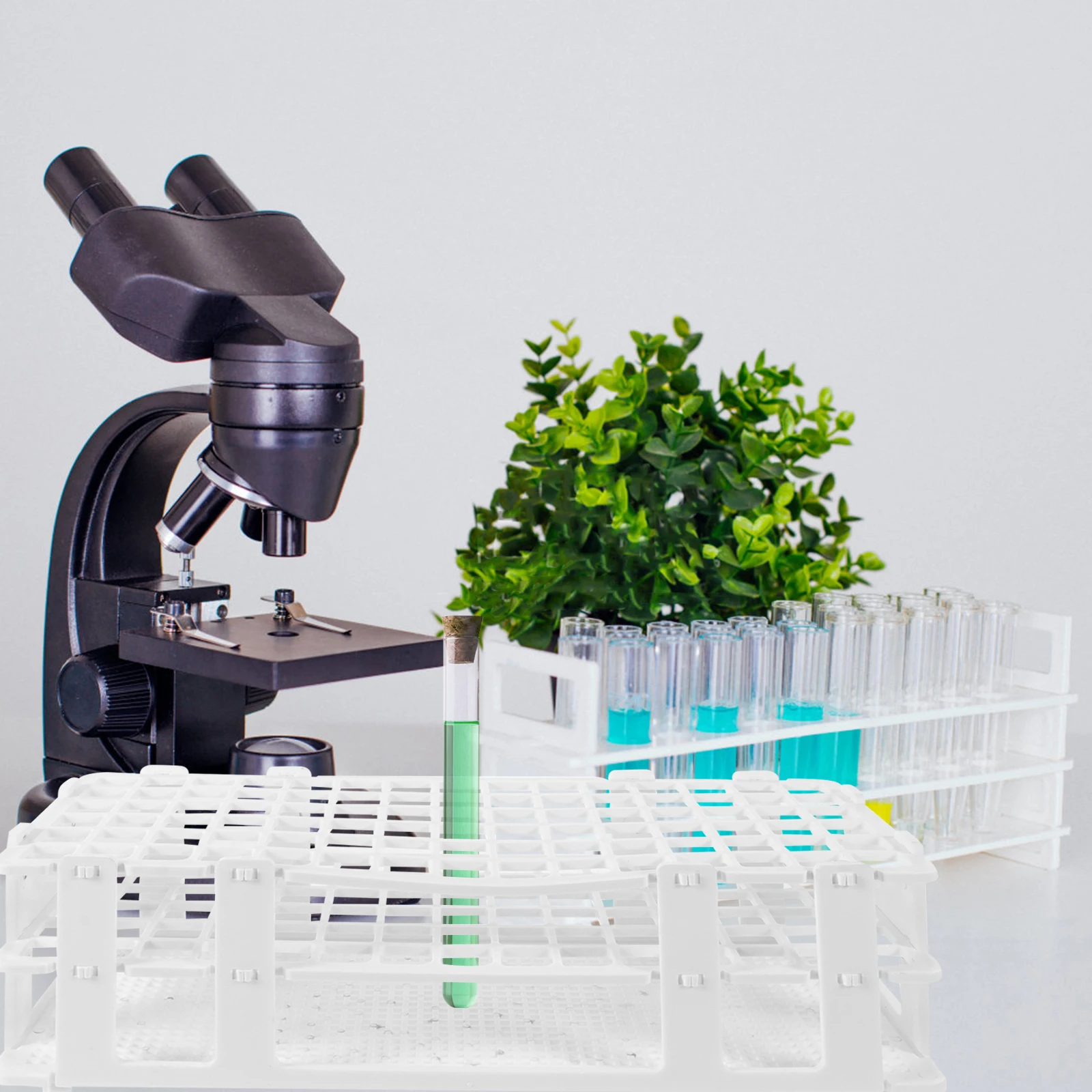 

Test Tube Rack Safe Material Drying Straw Holder Vial Organizer Plastic Lab Racks Versatile