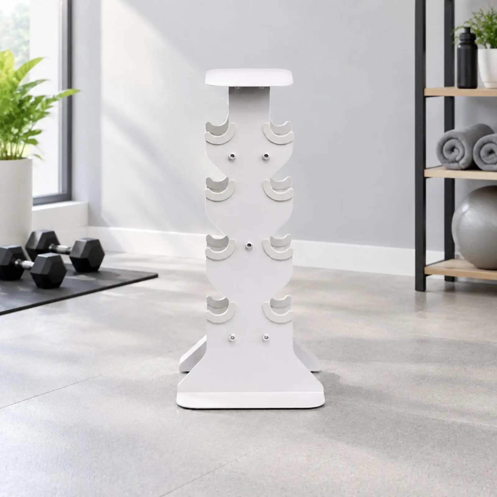 Freestanding Metal Dumbbell Rack Space-Saving Dumbbell Rack with Curved Cradle Holders Scratch-Resistant Powder-Coated
