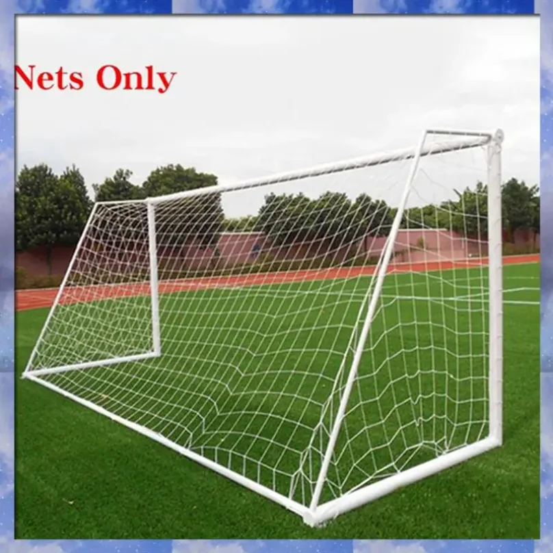 A35F 新品 1個 サッカーゴールネット フットボールトレーニングネット、支柱は含まれていません 弾力性あり、3X2m ホワイト ポリプロピレンロープ 直径約