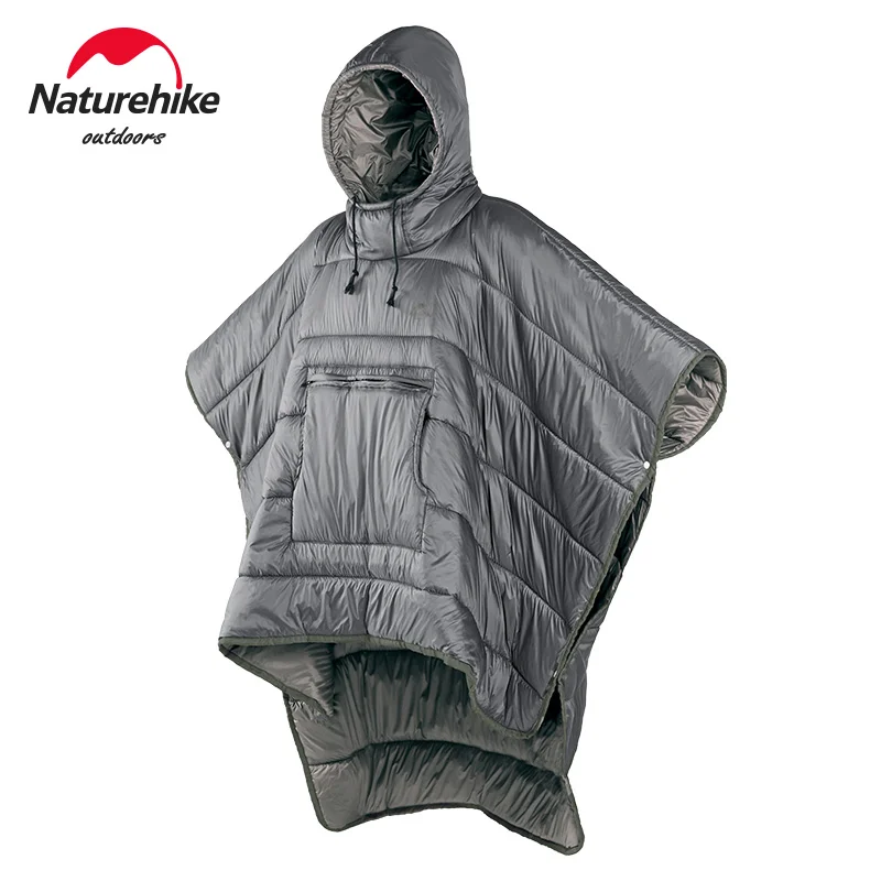 

Naturehike-Portable Ultralight Cotton Sleeping Bag, Wearable Cloak, Poncho Coat, Outdoor Camping Quilt