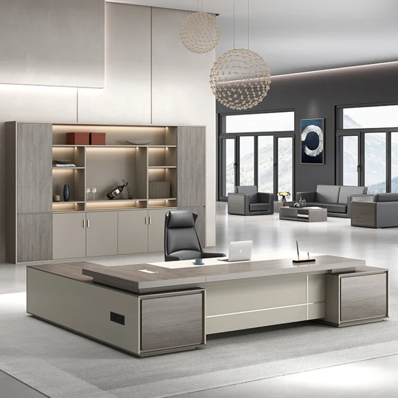 

Boss desk simple modern manager supervisor desk and chair combination large desk high-end furniture