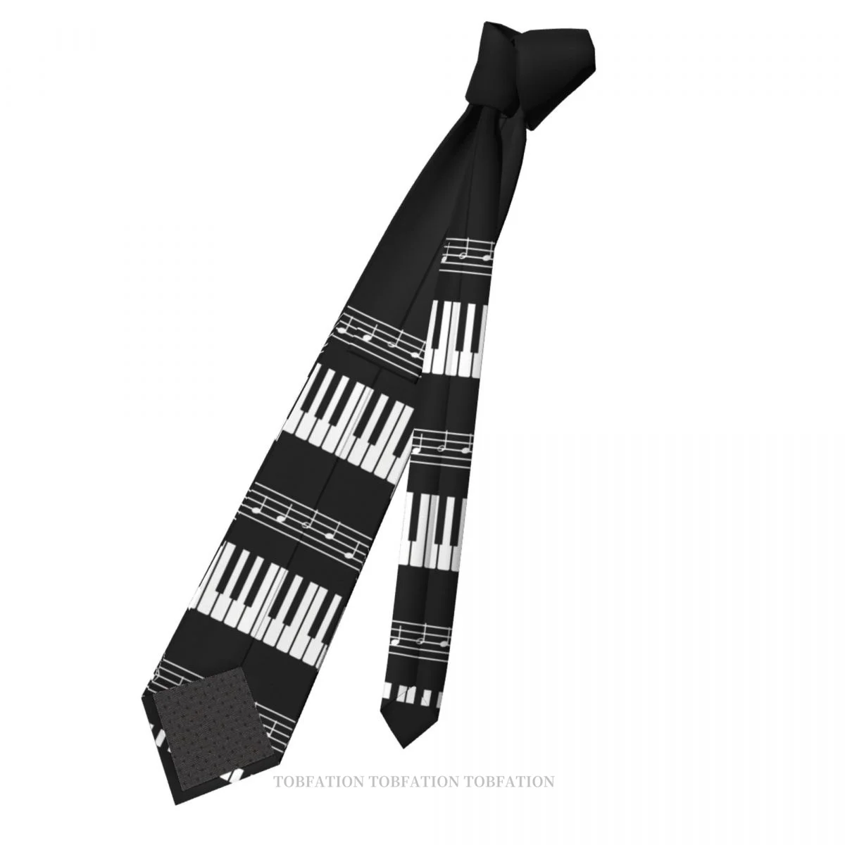 Piano Organ Keyboard Music Notes Classic Men's Printed Polyester 8cm Width Necktie Cosplay Party Accessory