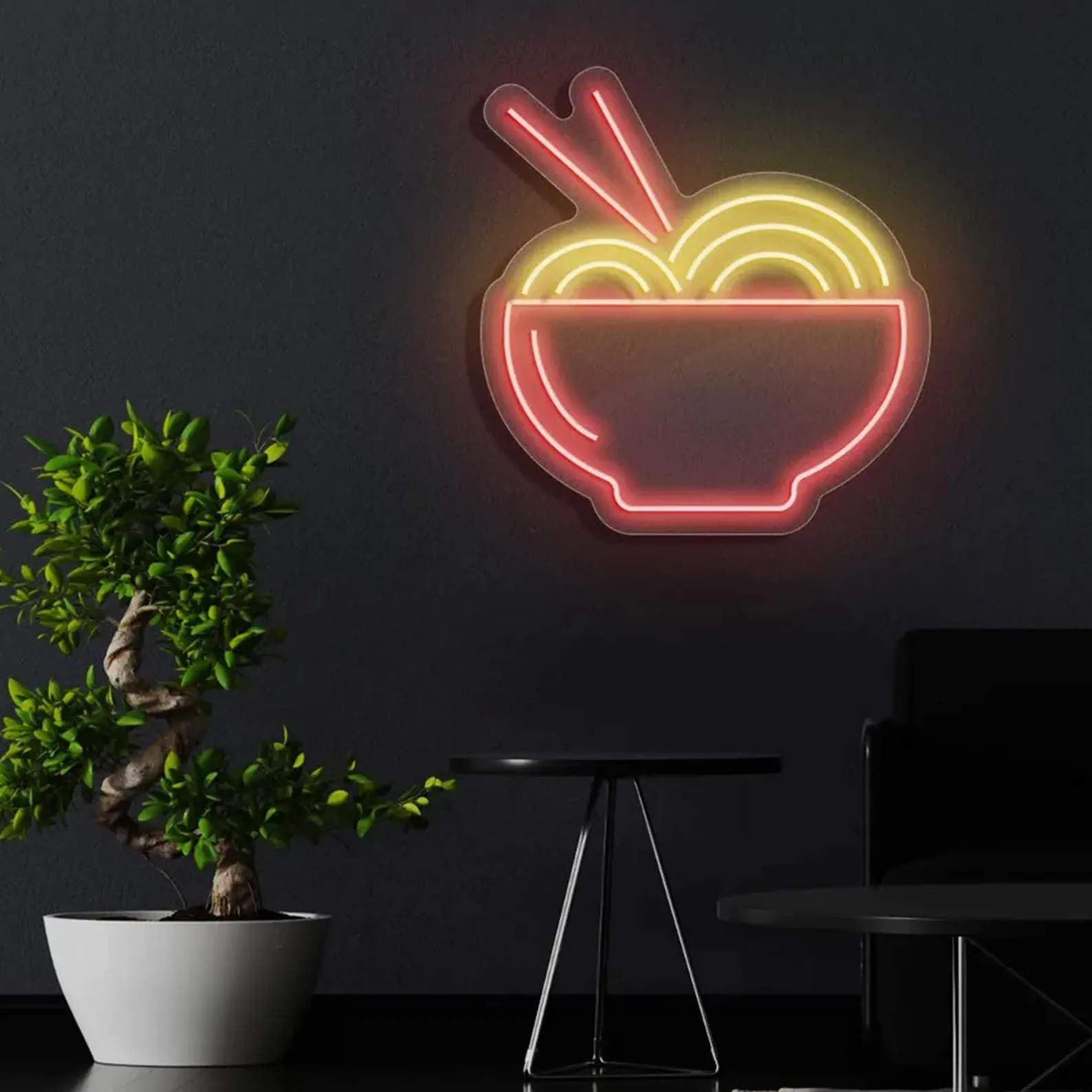 Ramen Noodle Neon Sign,Noodle Neon Sign,Japanese Food LED Neon,Noodle Bowl Wall Art,Restautant Neon Sign,Kitchen Wall Decor