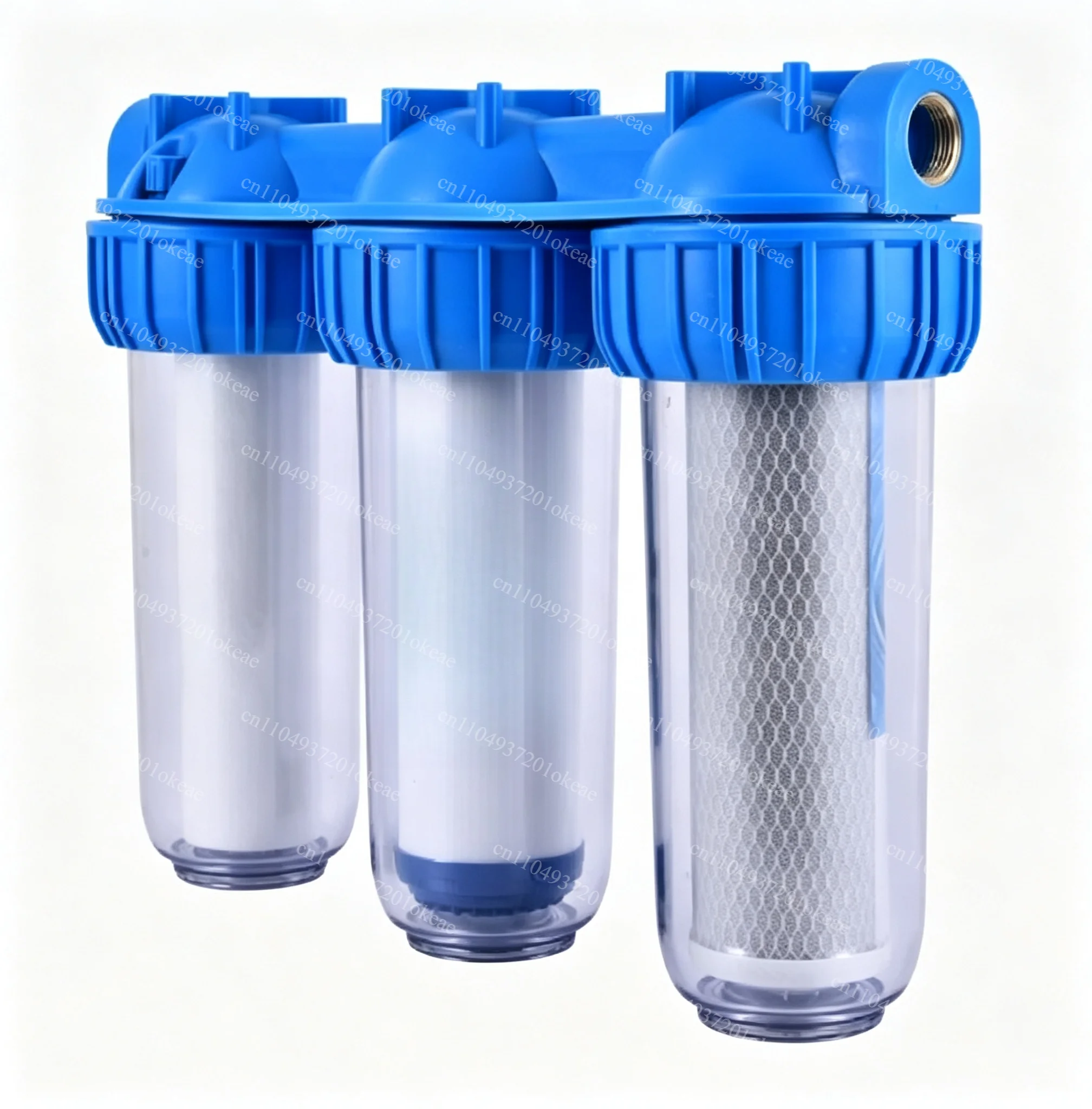 10 Inch 3-stage Transparent Triple Pre-filter Household Kitchen Tap Water Pipe Filtration Water Purifier