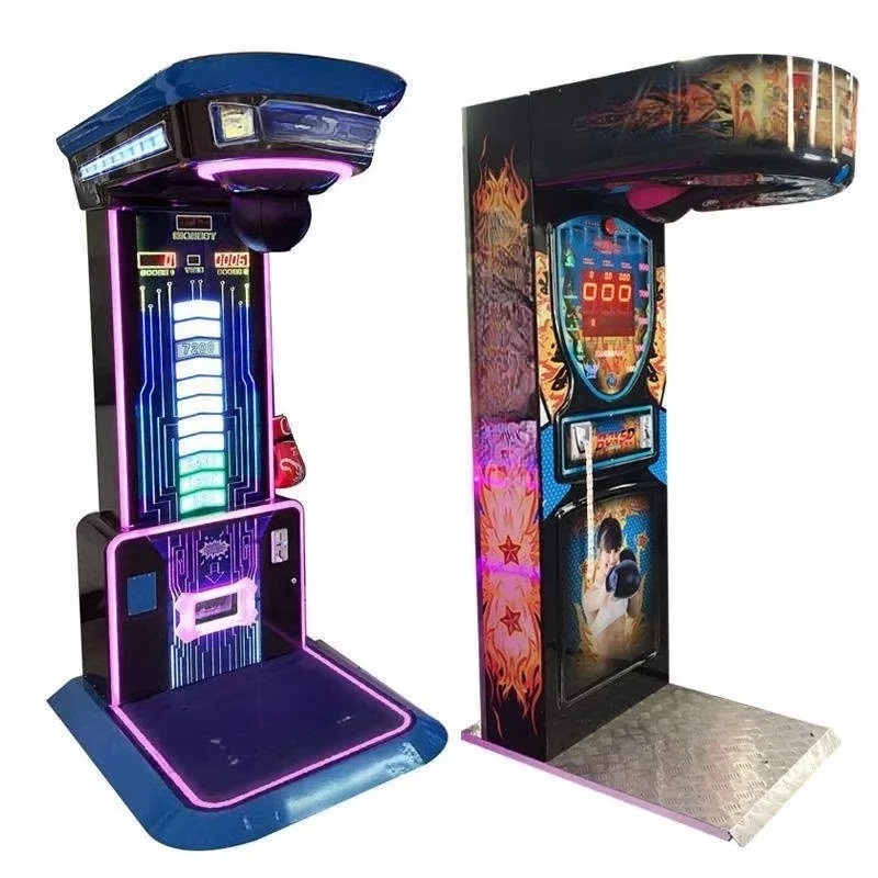 Customized Coin Operated Boxing Arcade Machine Punch Strength Tester Device for Amusement Park Gym Mall Entertainment Center