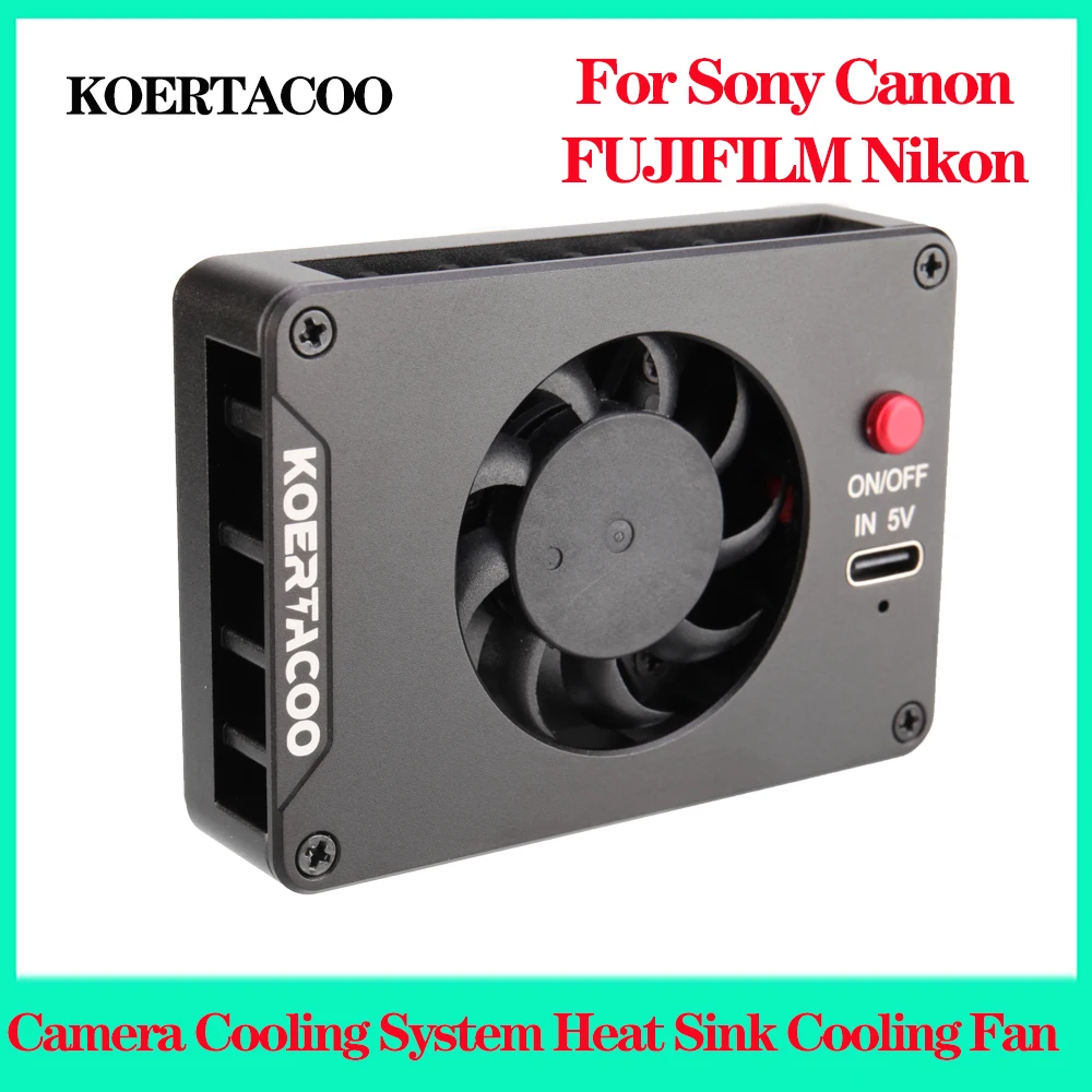 

KOERTACOO Camera Cooling System Heat Sink Cooling Fan For Sony Canon FUJIFILM Nikon Camera ZV-E1 FX30 A7M4 R8 R7 R6 XT4 Z30