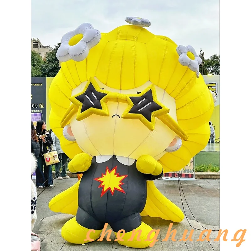 Bonecas infláveis com sopradores, shopping ao ar livre, quadradas, adereços de decoração de concerto