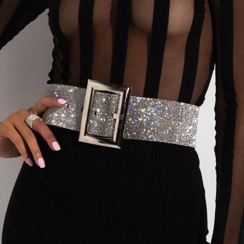 

New Fashion Full Explosion Sparkling Water Diamond Women's Wear And Decorative Belt For Women