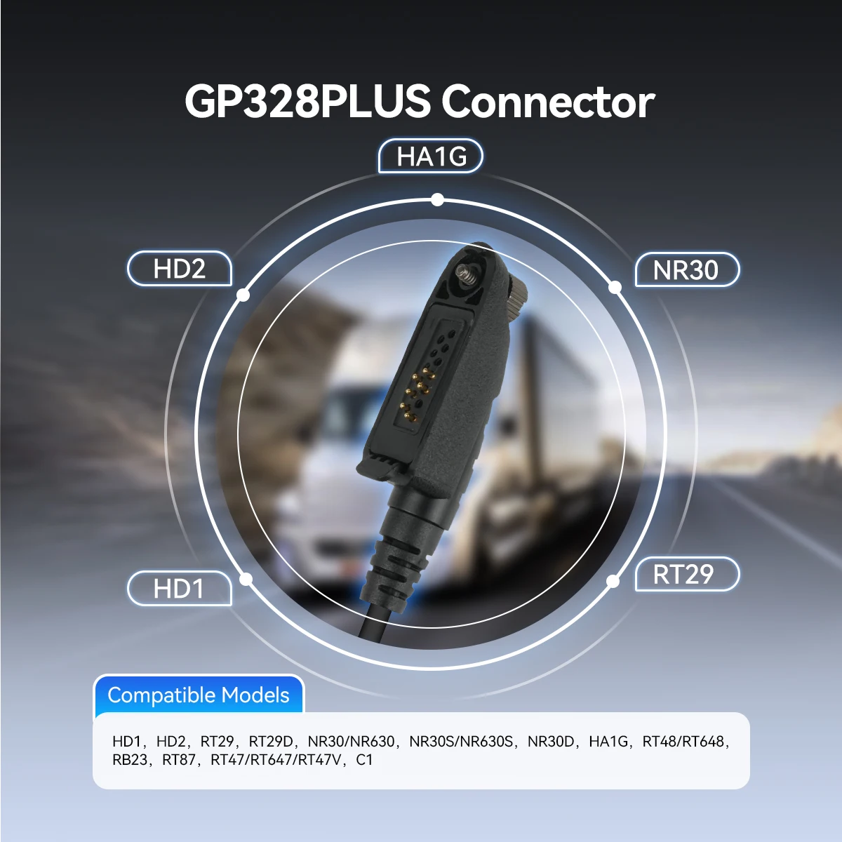 Retevis HK011 Funklautsprecher-Mikrofon 2-Pin AI Geräuschunterdrückendes Mikrofon Walkie-Talkie GP328plus Anschluss für HD1/HA2/H777/RT3S/RA89 – Detail 10