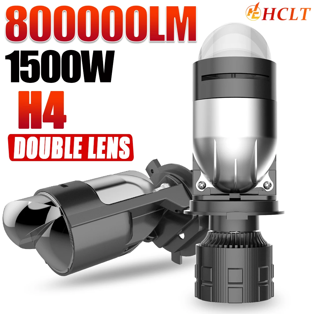 

Светодиодная лампа H4 Canbus Projector для фар, 9003 HB2 Bi-LED, мини-линза, для автомобилей и мотоциклов, 6000K, ближний/дальний свет, автолампы