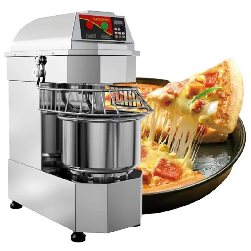 High Efficiency Commercial Electric Dough Mixer Large Capacity Fully Automatic Flour Mixing Equipment Baking Shop Restaurant