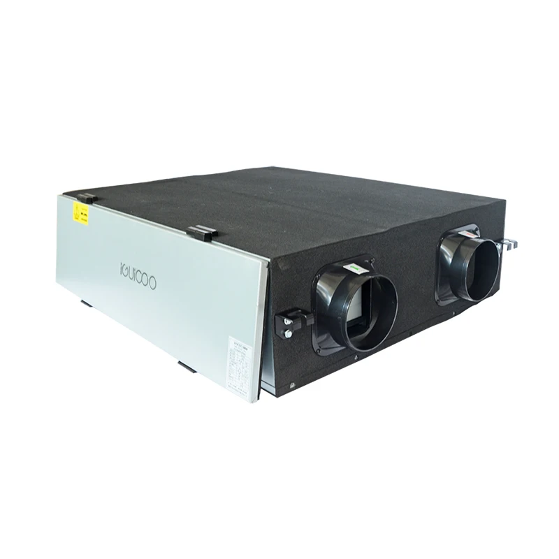 

IGUICOO HRV Fresh For Ventilator Hotel Bedroom Kitchen Double Flow Bypass Energy Saving Heat Exchanger Flexible CE Certified