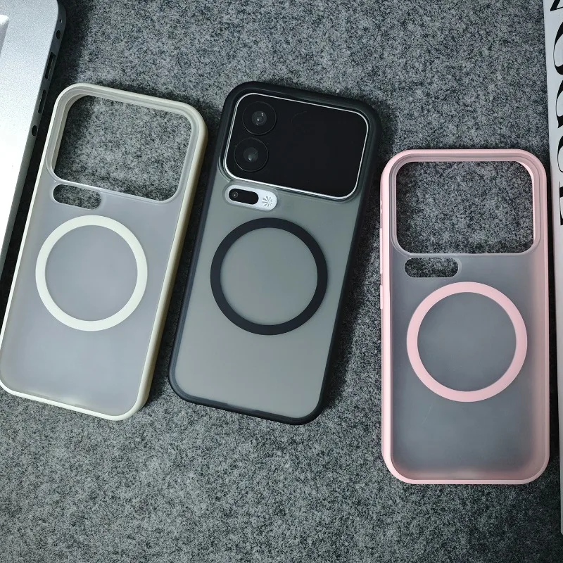 

For Xiaomi 17 Pro Max Case Frosted Transparent Magnetic Charging Acrylic Cover For Xiaomi 15T Pro Shockproof Bumper Funda