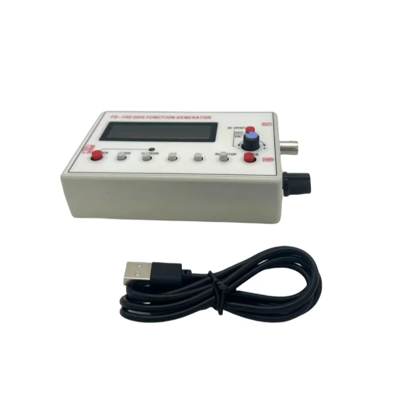 FG-100 DDS Function Signal Generator Frequency Counter 1Hz - 500Khz & 1Pcs P1011 BNC Q9 Male Double Dot Crocodile Oscillosc