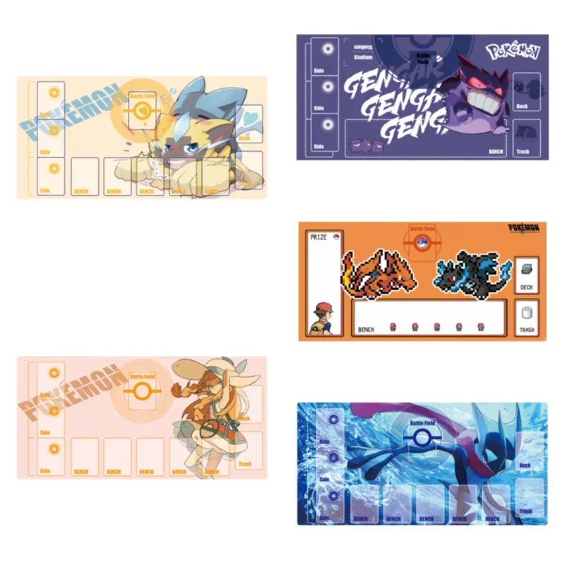 

Anime Pokemon GAME PTCG Dedicated Card Play Mat Battle Against PTCG Gengar Greninja Charizard Collection Toys 60*35*0.3cm