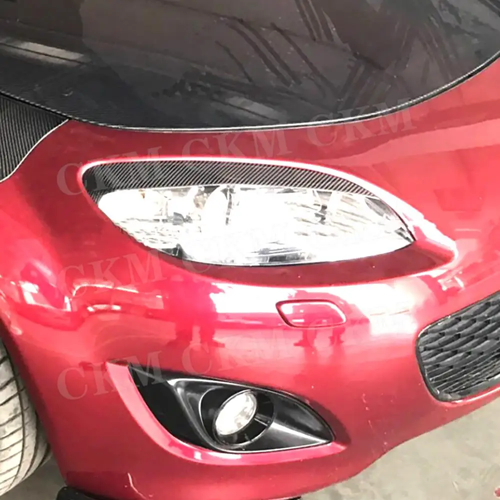 

Углеродное волокно для Mazda MX-5 MX5 Miata 2009-2012, обвесы, передние фары автомобиля, накладка на брови, веко, наклейки, аксессуары