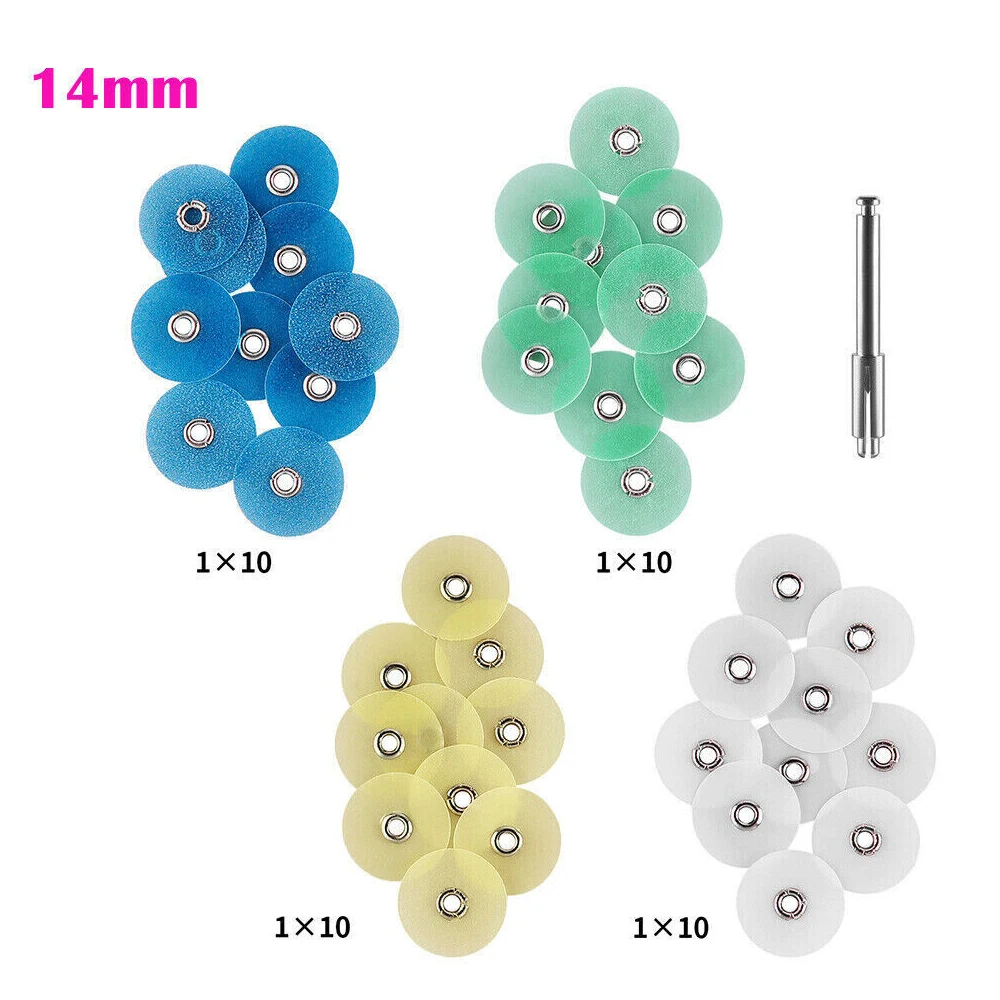 PIORPOY 40/80 Pcs Dental Composite Polishing Finishing Discs With 14MM Stem Kit Mandrel Dentistry Dentist Tools Polisher Disc