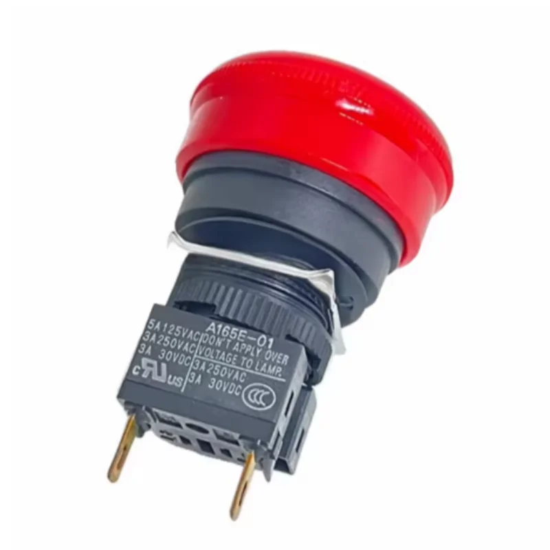 1Pcs/lot 100% New Emergency Stop Button A165E-S-01 A165E-S-02 30VDC 3A 5A Original